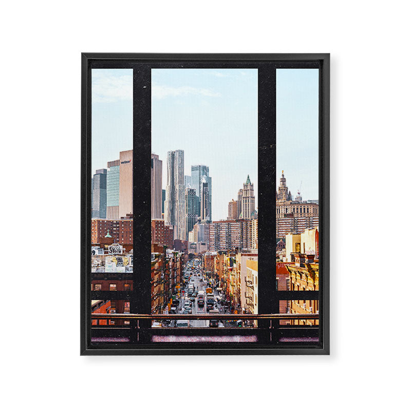 New York City Window Views Framed Canvas Print Gallery Image 8