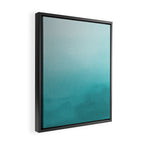 Best Seller Aqua Teal Turquoise Watercolor Ombre Gradient Blend Abstract Art - Aquarium SW 6767 Framed Canvas Print Gallery Image 2