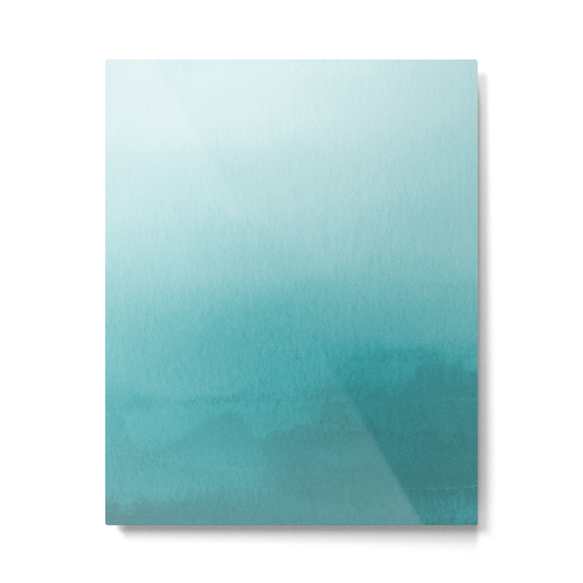 Best Seller Aqua Teal Turquoise Watercolor Ombre Gradient Blend Abstract Art - Aquarium SW 6767 Metal Print Gallery Image 4