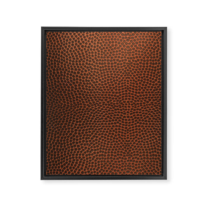 Football / Basketball Leather Texture Skin Framed Canvas Print Gallery Image 1