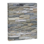 Gray Slate Stone Brick Texture Faux Wall Canvas Print Gallery Image 6