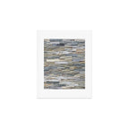 Gray Slate Stone Brick Texture Faux Wall Art Print Gallery Image 1