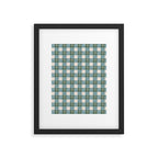 Green, Blue, and Ivory Traditional Plaid Pattern Framed Art Print Gallery Image 5