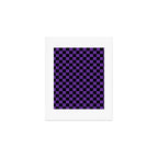Halloween Purple and Black Checkerboard Pattern SM Art Print Gallery Image 1