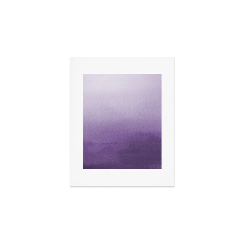 Inspired by Pantone Chive Blossom Purple 18-3634 Watercolor Abstract Art Art Print Gallery Image 1