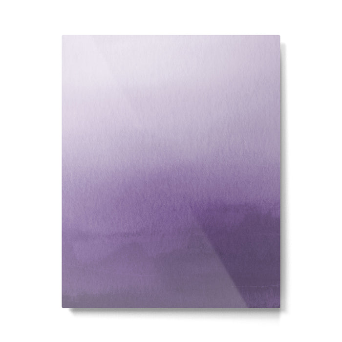 Inspired by Pantone Chive Blossom Purple 18-3634 Watercolor Abstract Art Metal Print Gallery Image 1