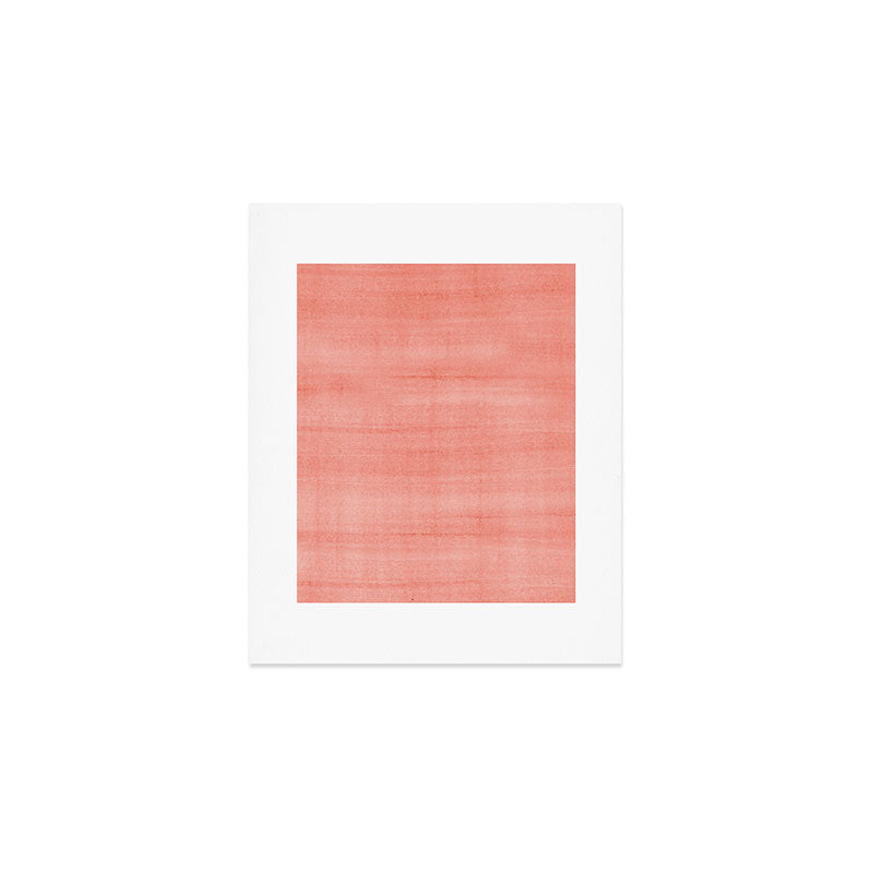 Pantone Living Coral Dry Brush Strokes Texture Art Print Gallery Image 1