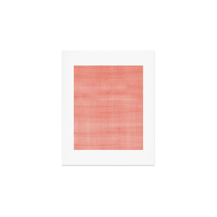 Pantone Living Coral Dry Brush Strokes Texture Art Print Gallery Image 1