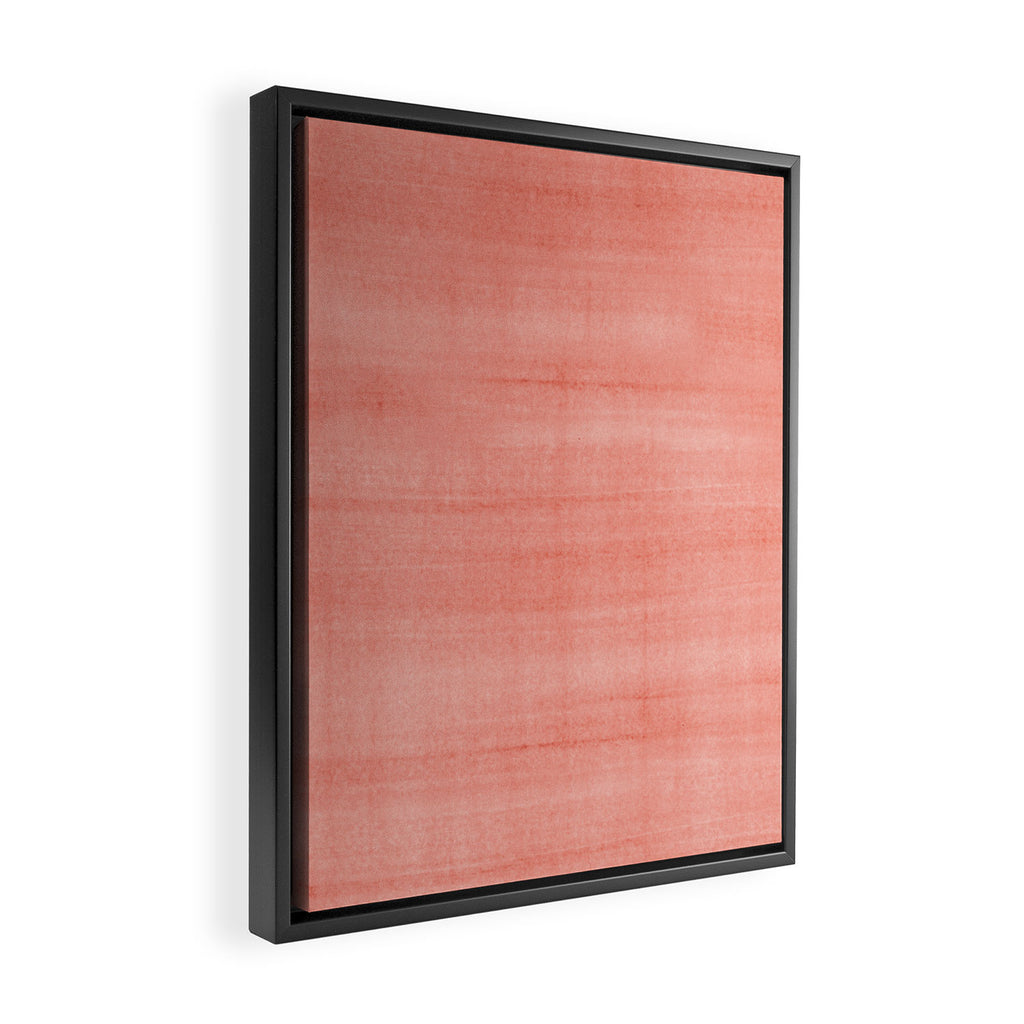 Pantone Living Coral Dry Brush Strokes Texture Framed Canvas Print Gallery Image 2