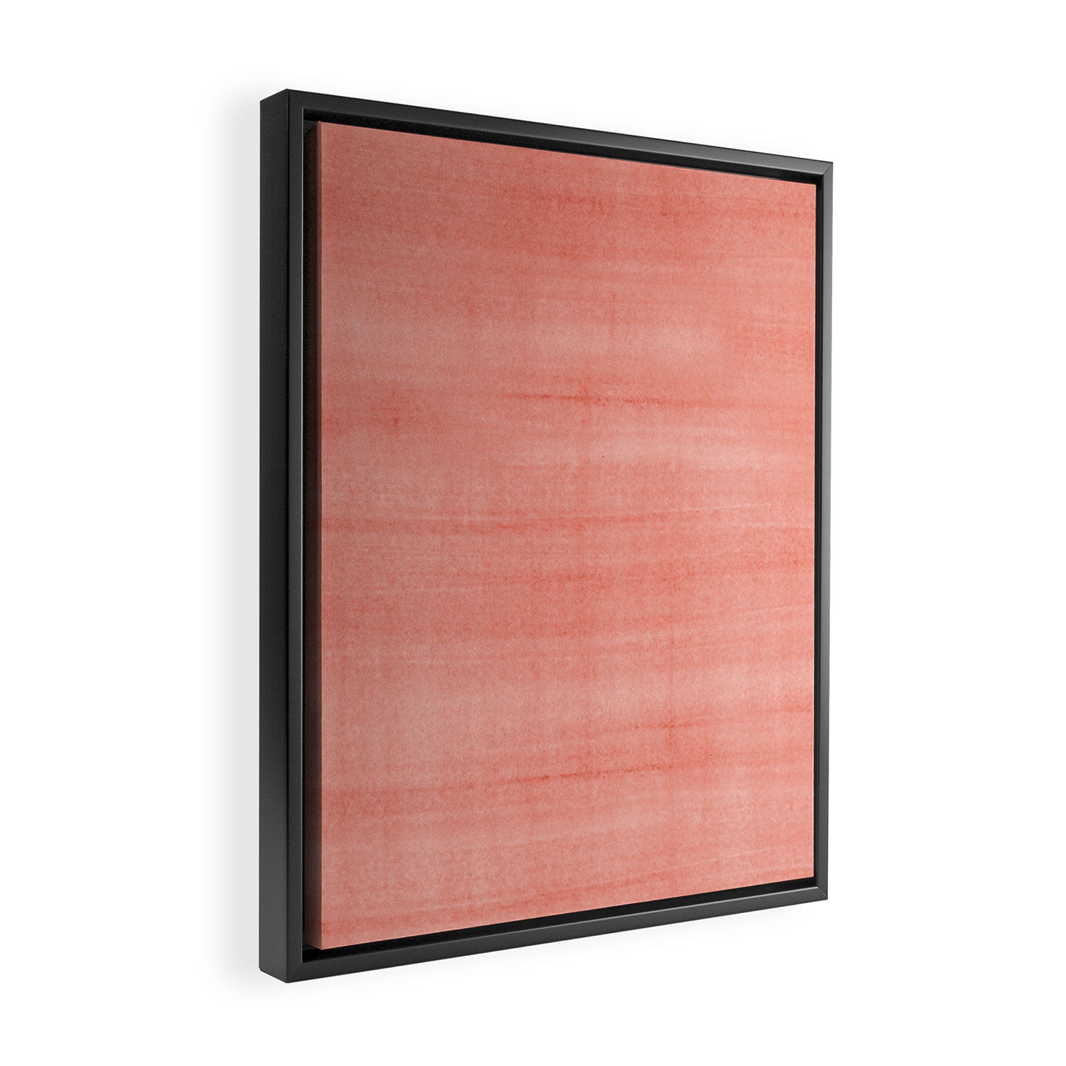 Pantone Living Coral Dry Brush Strokes Texture Framed Canvas Print Gallery Image 2