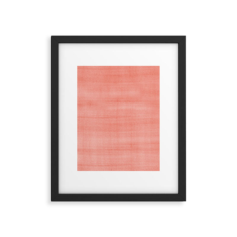 Pantone Living Coral Dry Brush Strokes Texture Framed Art Print Gallery Image 4