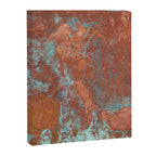 Tarnished Metal Copper Aqua Texture - Natural Marbling Industrial Art  Canvas Print Gallery Image 3