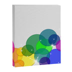 Translucent Rainbow Colored Circles with Sparkles - Multi Colored Canvas Print Gallery Image 3
