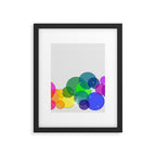 Translucent Rainbow Colored Circles with Sparkles - Multi Colored Framed Art Print Gallery Image 6