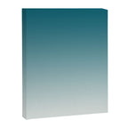 Tropical Dark Teal Gradient Inspired by Sherwin Williams 2020 Trending Color Oceanside SW6496 on Off White Canvas Print Gallery Image 3
