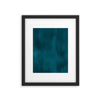 Tropical Dark Teal Inspired by Sherwin Williams 2020 Trending Color Oceanside SW6496 Fusion Water Color Blend Framed Art Print Gallery Image 5