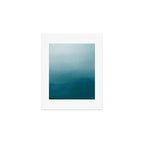 Tropical Dark Teal Inspired by Sherwin Williams 2020 Trending Color Oceanside SW6496 Watercolor Ombre Gradient Blend Abstract Art Art Print Gallery Image 1