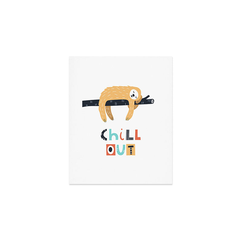 Chill out sloth Art Print Gallery Image 1