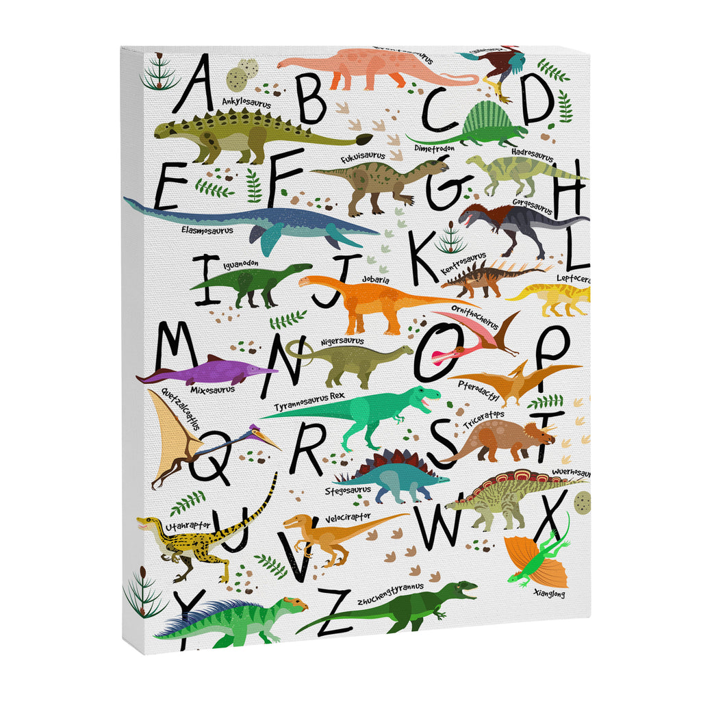 Colorful dinosaur alphabet Canvas Print Gallery Image 6