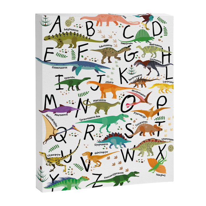 Colorful dinosaur alphabet Canvas Print Gallery Image 1