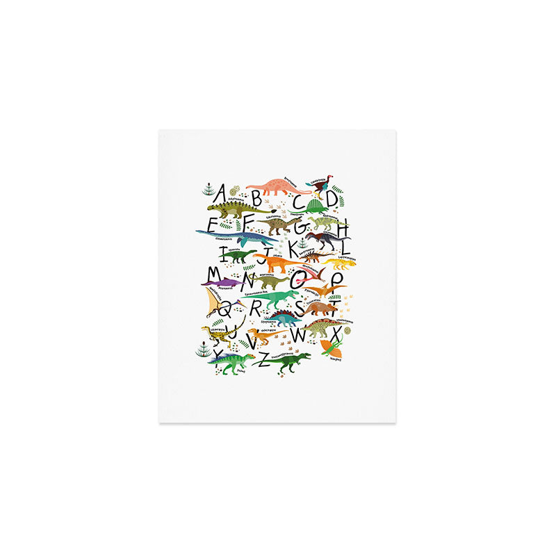 Colorful dinosaur alphabet Art Print Gallery Image 1