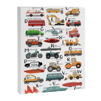 Colourful transportation alphabet Canvas Print Gallery Image 6