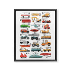 Colourful transportation alphabet Framed Canvas Print Gallery Image 6