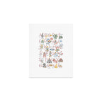 Fairy tale alphabet, fairytale ABC in pink and pastel Art Print Gallery Image 1