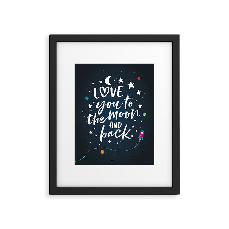 Love you to the moon and back Framed Art Print Gallery Image 5
