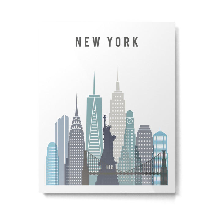 New York City NYC skyline buildings Metal Print Gallery Image 1