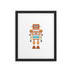 Orange Robot Retro Toy Framed Art Print Gallery Image 5