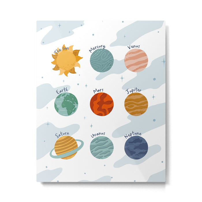 Planets of The Solar System Metal Print Gallery Image 1