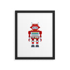 Red Robot Retro Toy Framed Art Print Gallery Image 5