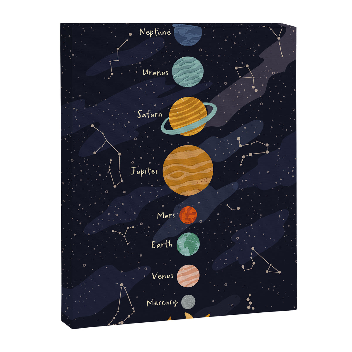 Solar system for kids Canvas Print Gallery Image 6