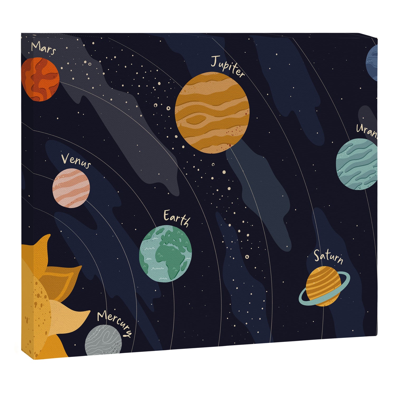 Solar System for Kids Horizontal Canvas Print Gallery Image 3
