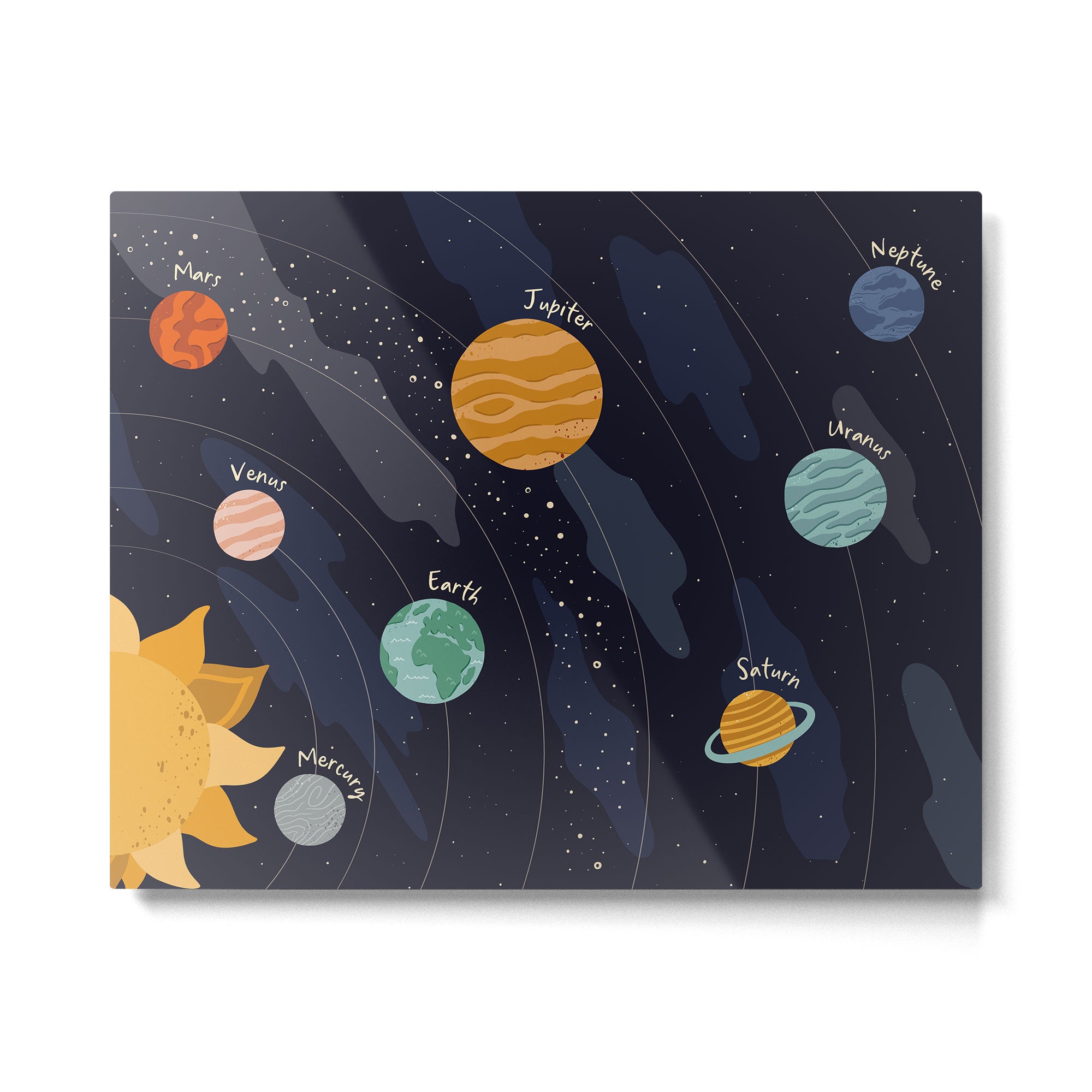 Solar System for Kids Horizontal Metal Print Gallery Image 4