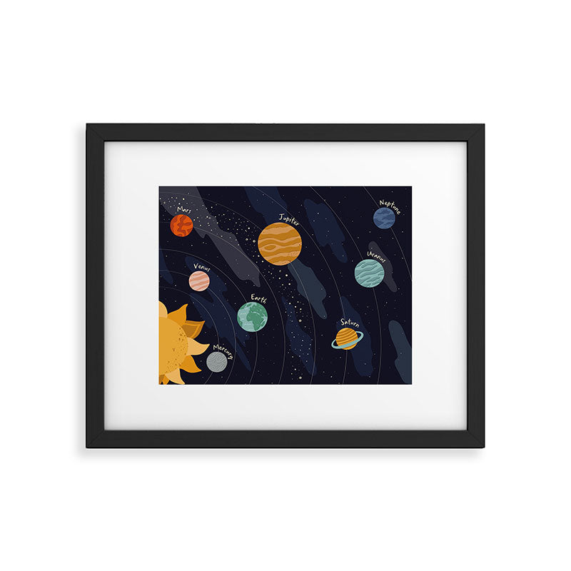 Solar System for Kids Horizontal Framed Art Print Gallery Image 5