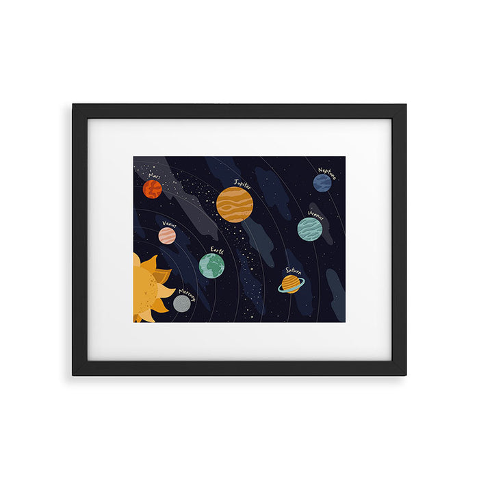 Solar System for Kids Horizontal Framed Art Print Gallery Image 1