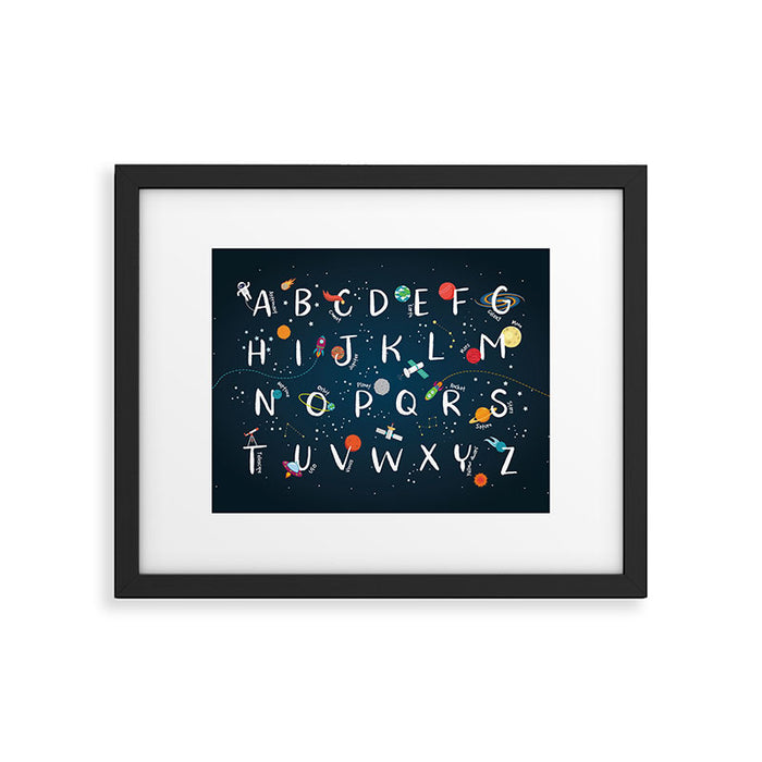 Space Alphabet Framed Art Print Gallery Image 1
