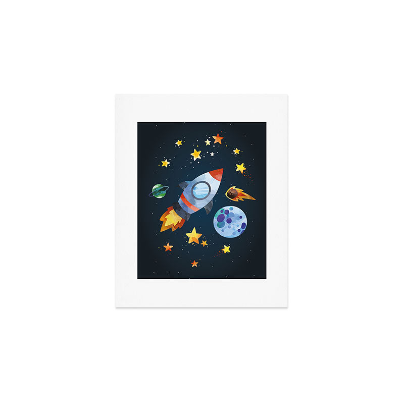 Space rocket Art Print Gallery Image 1
