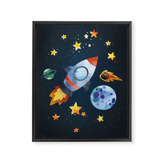 Space rocket Framed Canvas Print Gallery Image 1