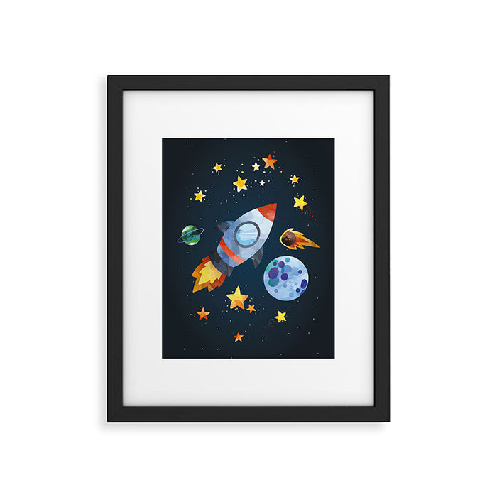 Space rocket Framed Art Print Gallery Image 1