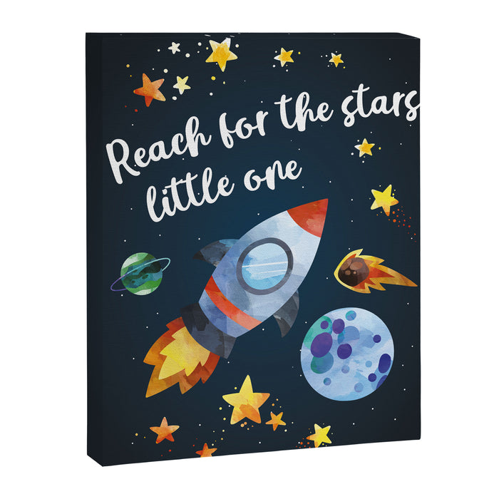 Space rocket with quote Canvas Print Gallery Image 1