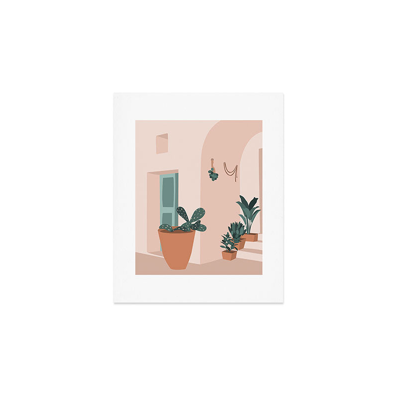 Summer doorway in Greece Art Print Gallery Image 1