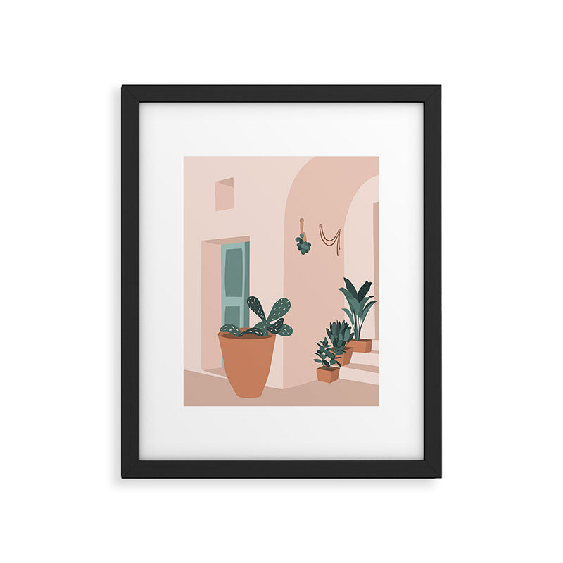 Summer doorway in Greece Framed Art Print Gallery Image 5