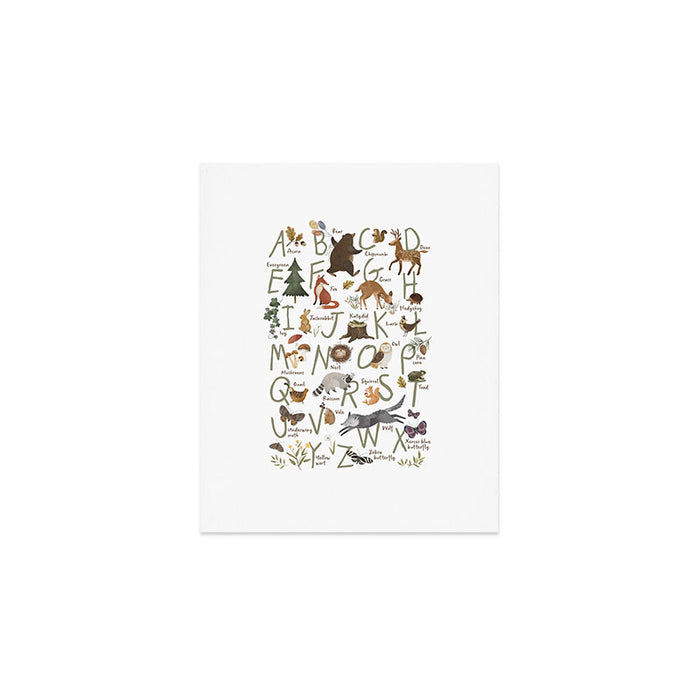 Woodland forest alphabet Art Print Gallery Image 1
