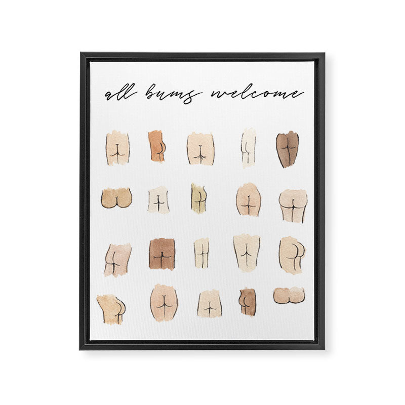 All bums welcome Framed Canvas Print Gallery Image 6
