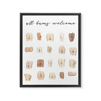 All bums welcome Framed Canvas Print Gallery Image 6