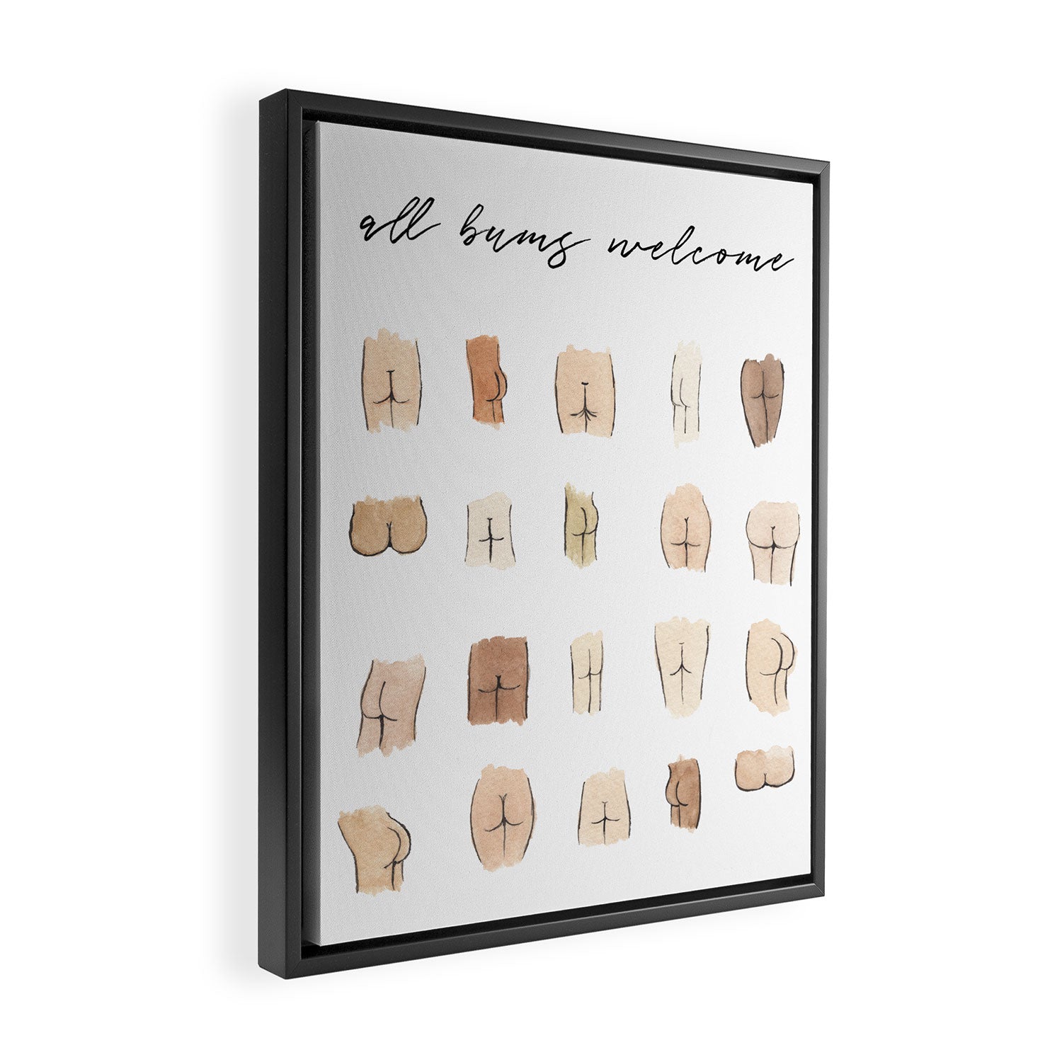 All bums welcome Framed Canvas Print Gallery Image 2