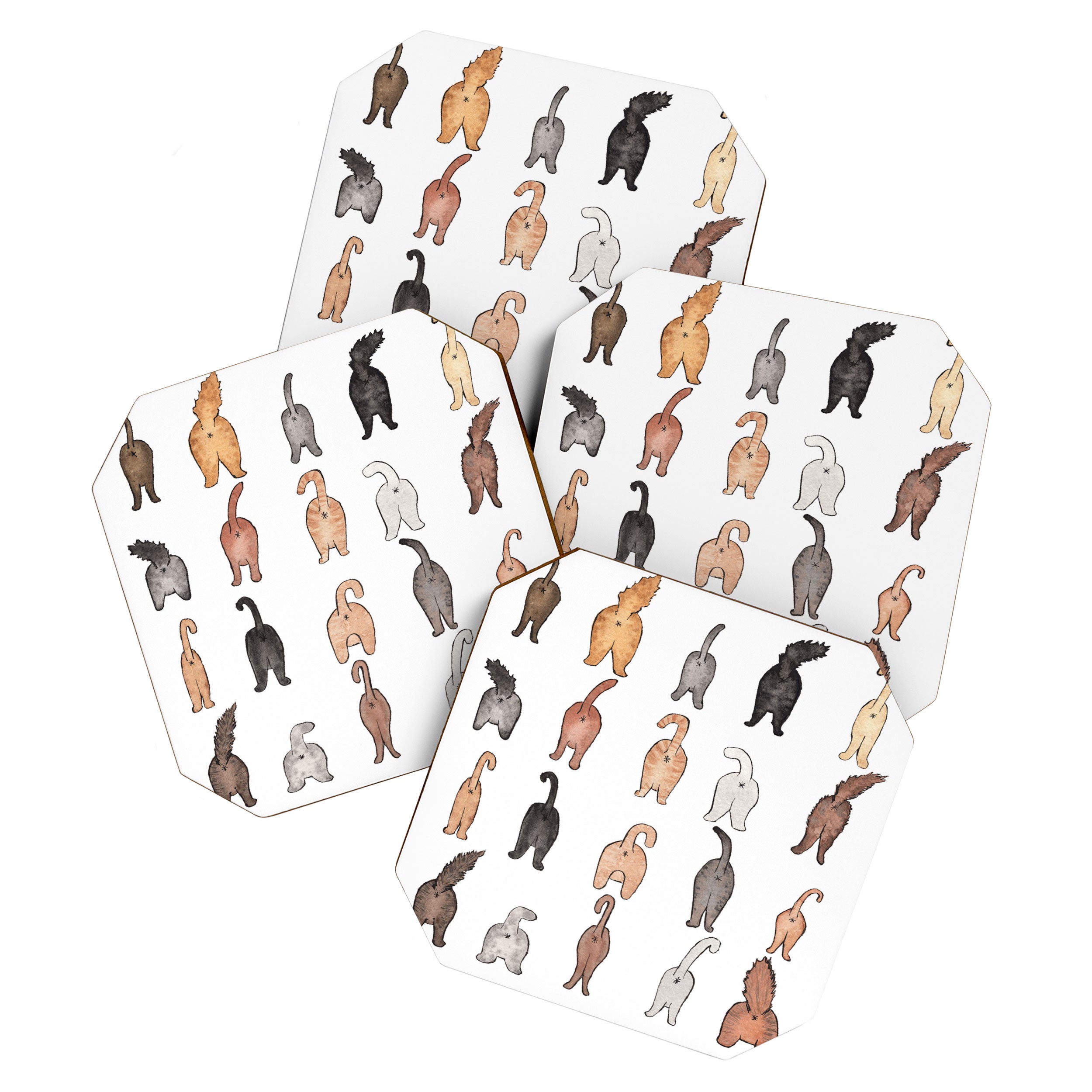 Cat butts Coaster Gallery Image 1